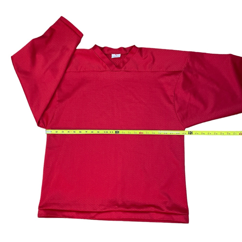 Vintage K1 Sportswear Blank Red V Neck Jersey Made In‎ USA Size L Retro Jersey - Picture 6 of 9